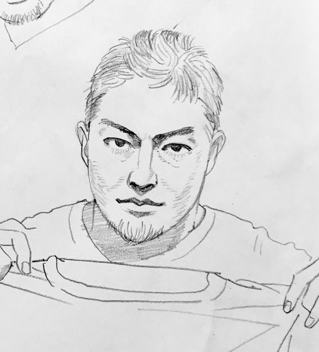 伊藤竜二選手 
覚え描き 