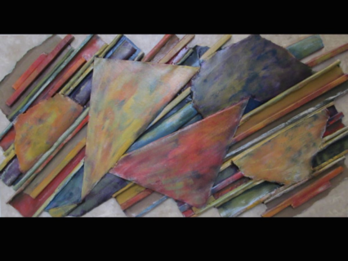 In the Fiber category, Guiteau Lanoue, a native of Port au Prince, Haiti, living in Houston TX, creates beautifully textured,structured &amp; geometric mixed media handcast paper collages.   
#FiberArt #GeometricDesigns #CIAF <a href="/WonderWomanAmyP/">Amy Pauszek</a> <a href="/RosemaryWaters/">Rosemary Waters</a> <a href="/AroundIndy/">Little Burchie</a> @FraleyDawn