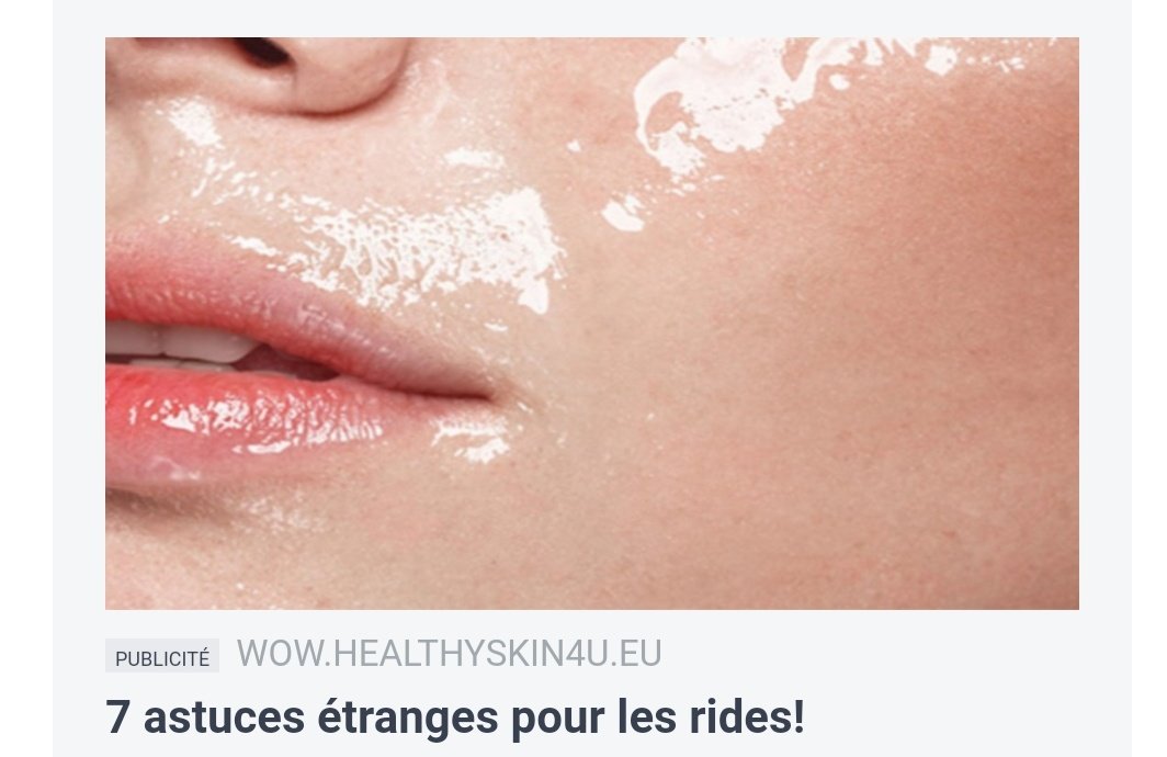 Bah  @lemondefr  @decodeurs vous proposez en pub sur votre site des astuces pour les rides.... Et quand on clique OH ETRANGE...Même design, même prof. sortie de je ne sais pas où (base de photos ?) et même fausse promo qui fini ce soir et autres commentaires faux.