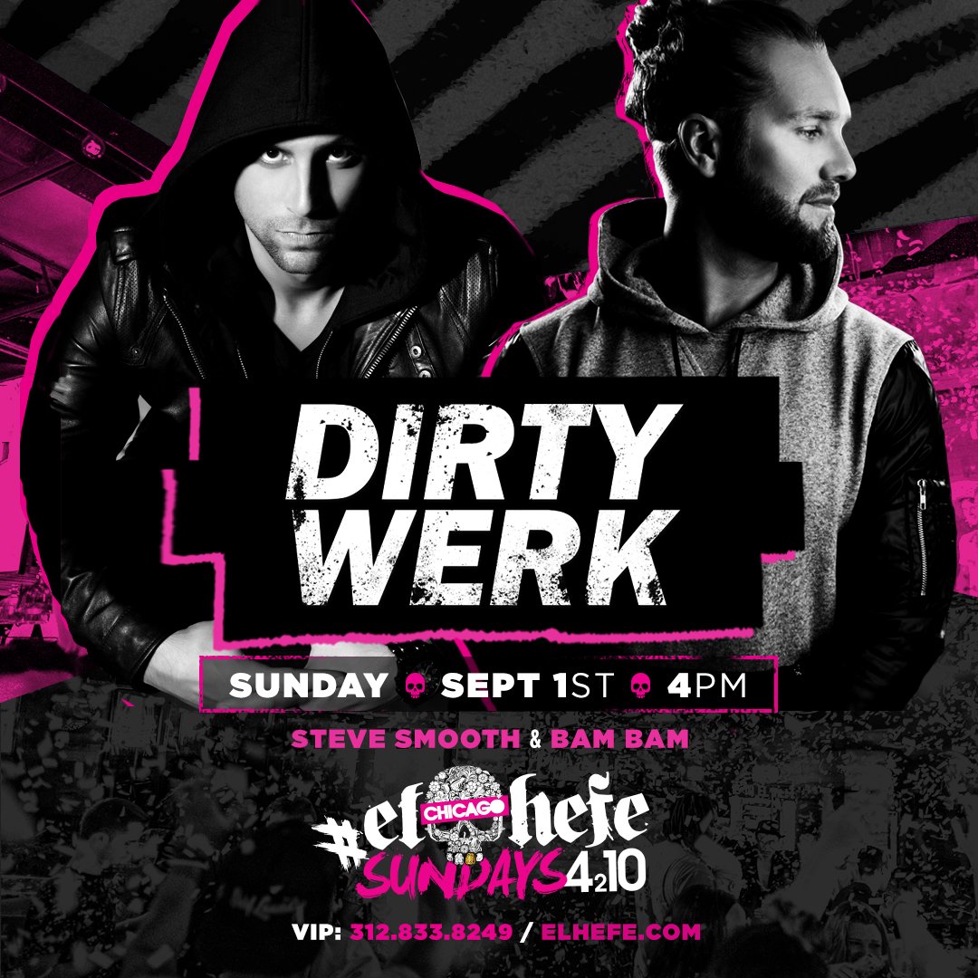 Excited for the first Chicago DJ set with <a href="/DJSteveSmooth/">Steve Smooth</a> as <a href="/dirtywerkmusic/">Dirty Werk</a>! It all goes down tonight at El Hefe Chicago! #chicago #housemusic