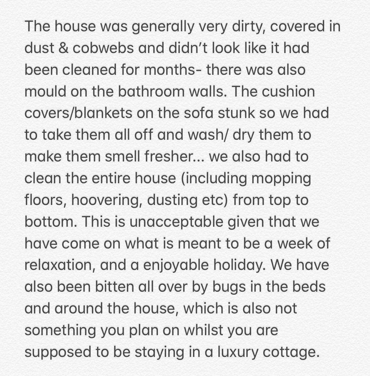 EmilyH12XxX's tweet photo. @cornish_cottage Please read the attached to find out about our disgusting trip to Cornwall. Also, please contact to find photos of the attached details #disgusting #neveragain #sykesholidaycottages #cornwall https://t.co/X8sL21QNdx