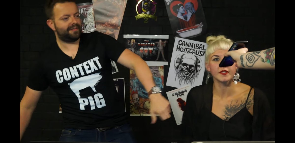 StrongViolentPC's tweet photo. YES! The bold @ChrisNials rockin one of our CONTEXT PIG tshirts while flossing on @TheUnratedCut! https://t.co/r9BpDhfdXf