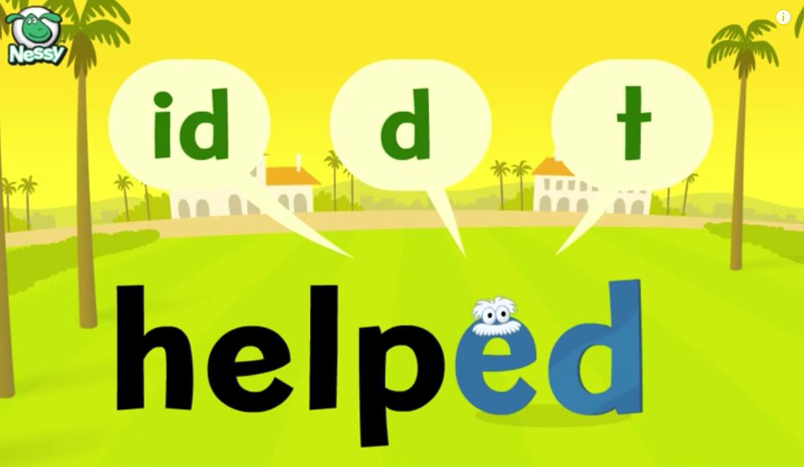 NessyLearning's tweet photo. Show your kids this useful #strategy & visit 'Hollyword' https://t.co/ZtZccUVWmI find out why ed & T make the same sound at the end of a word https://t.co/RdeewM9Y5o
