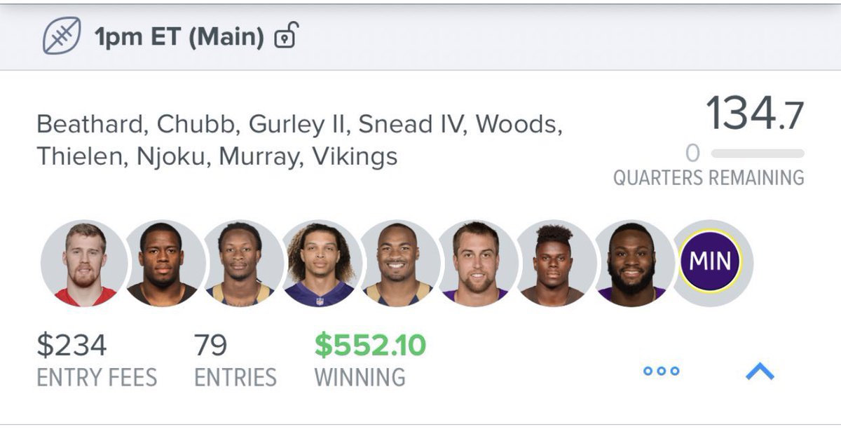DFS_Domination's tweet photo. A few wins from last season! #DFS #Fanduel #NFL #FantasyFootball https://t.co/EBFvMWmVmA
