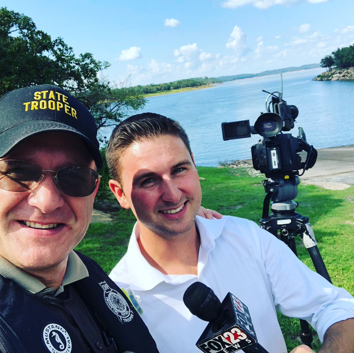 So nice to have good relations with the media these days. Thank you Tulsa’s only and Fox23’s Justin Ayers for having me for an interview on being safe at the lake this Labor Day Weekend. Boat Safe, Boat Smart and Boat Sober!!!!!