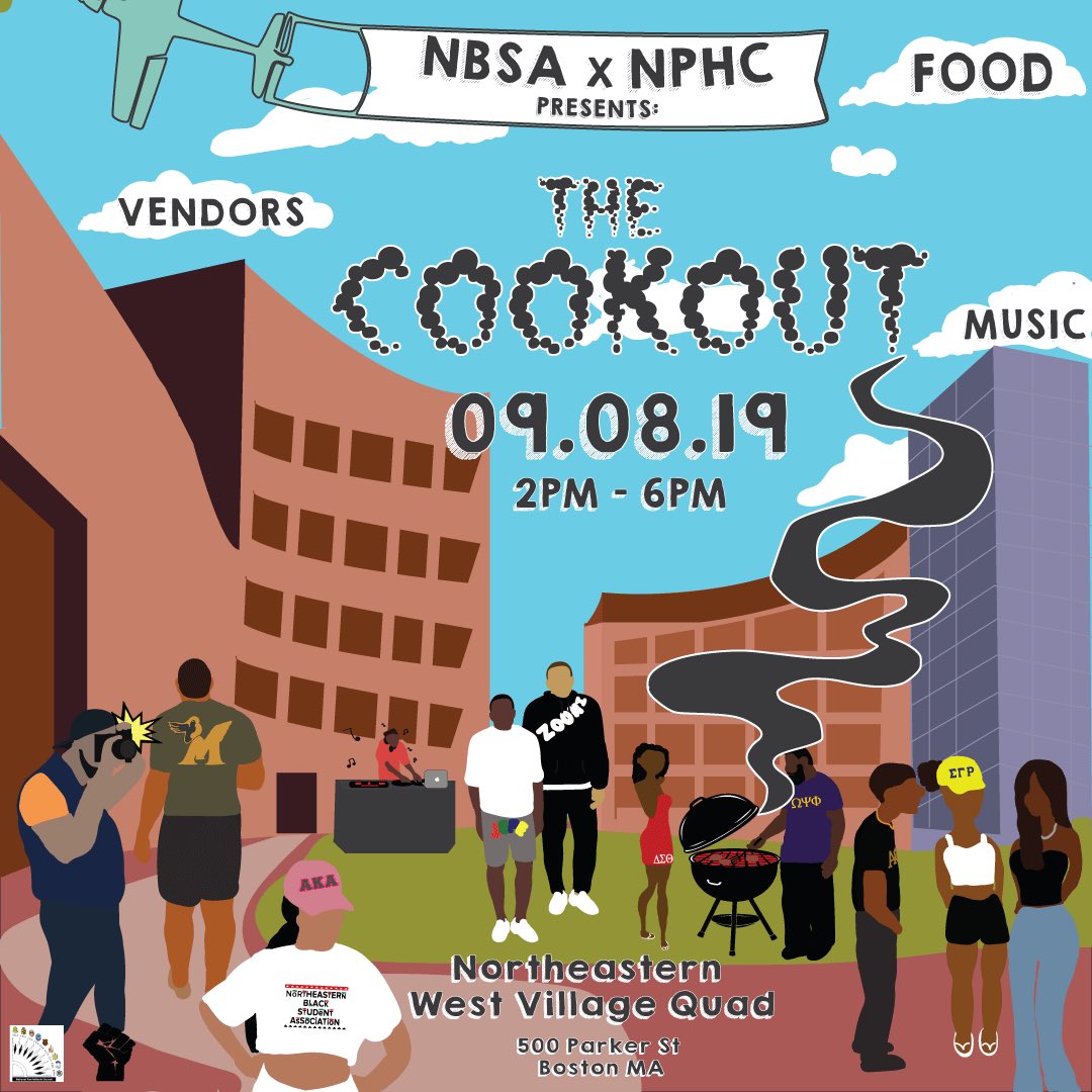 TheNBSA's tweet photo. Next Sunday! Come out to our annual cookout! Show up to West Village Quad for food, music, games, and more!! 🔥 https://t.co/7QD55SgOBh