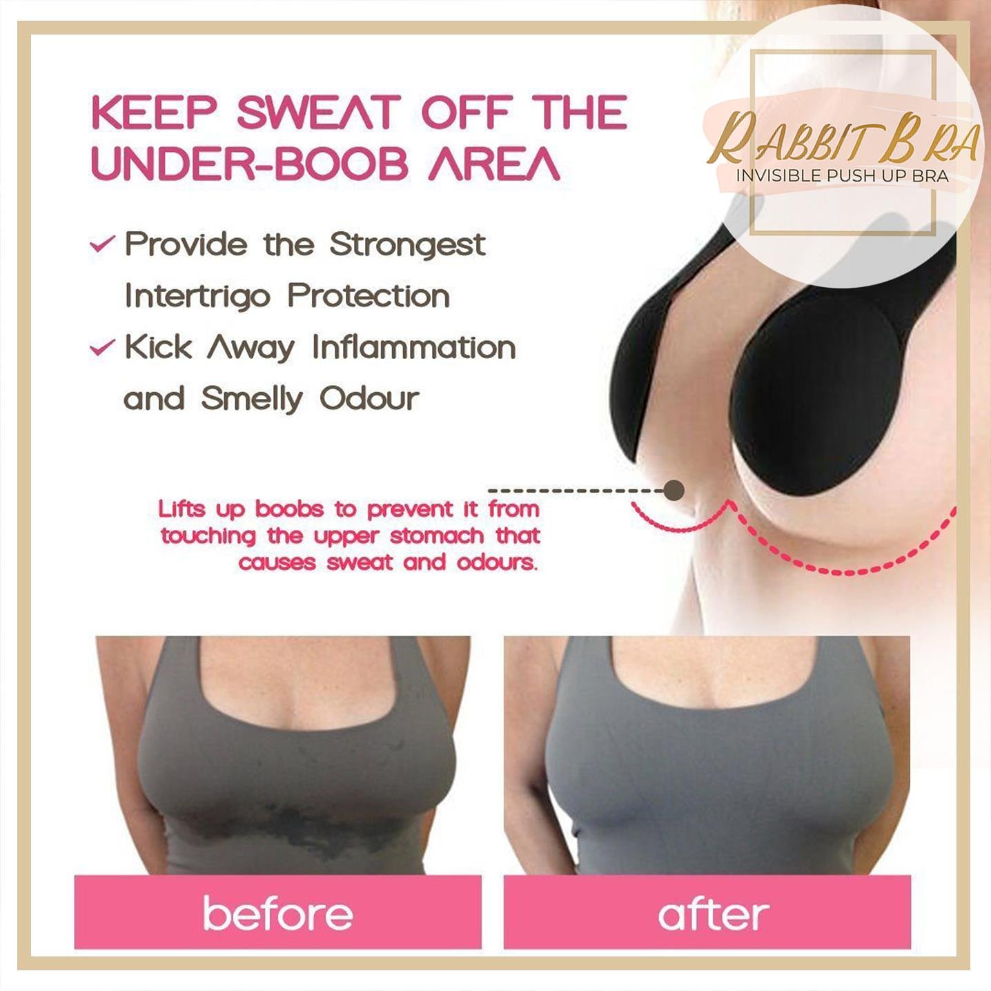 Rabbit Bra on X: Rabbit Bra keeps sweat off the under boob area