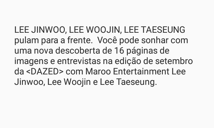 GHOST9Brasil_'s tweet photo. 📃 | [#TRANS] 20.08.19 - Tradução do post da Dazed Korea com o Jinwoo

Cr: leejinwooph
#LeeJinwoo #이진우 #Maroo #Leetaesung #LEEWOOJIN
#MAROOSTORY https://t.co/GEFpVhhqC1