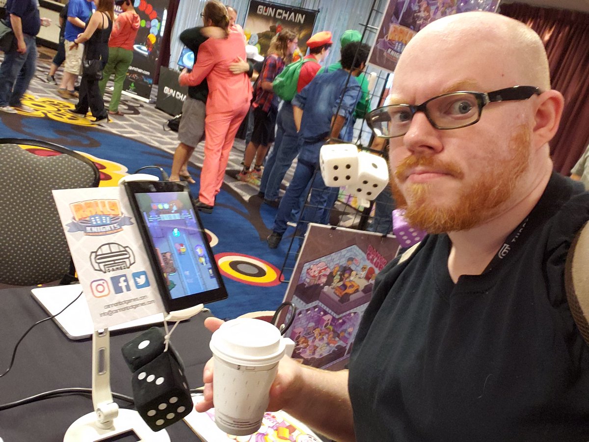 RedVonix's tweet photo. Checking out a racing RPG from @cannonbotgames - Rally Knights! #PAXWest https://t.co/0MUcnSBxcW
