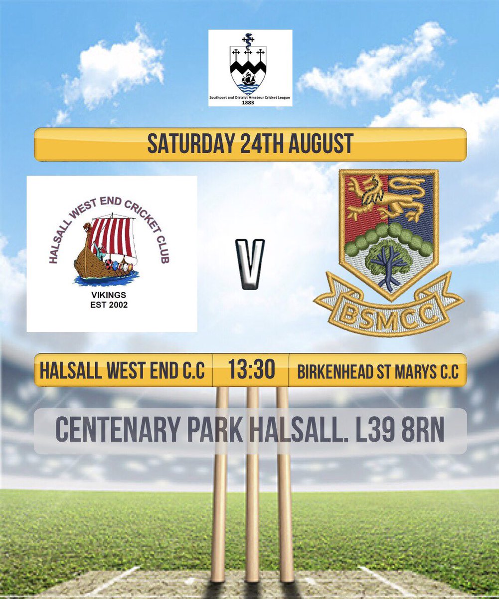 24/08/19 - Halsall West End C.C 1XI Vs Birkenhead St Mary’s C.C 1XI - Away