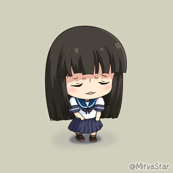 夏休み明けしわしわ初雪ちゃん 
