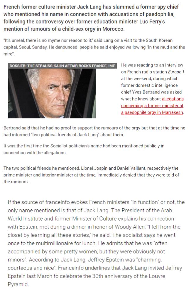 This is the correct one. Lang used to work for Robert Maxwell's companies. Her Father, Jack Lang, a french politician, has admitted to visiting Epstein's Ave Foch apartment and invited him to France more recently.h/t  @fred062811 thanks for the heads up. 