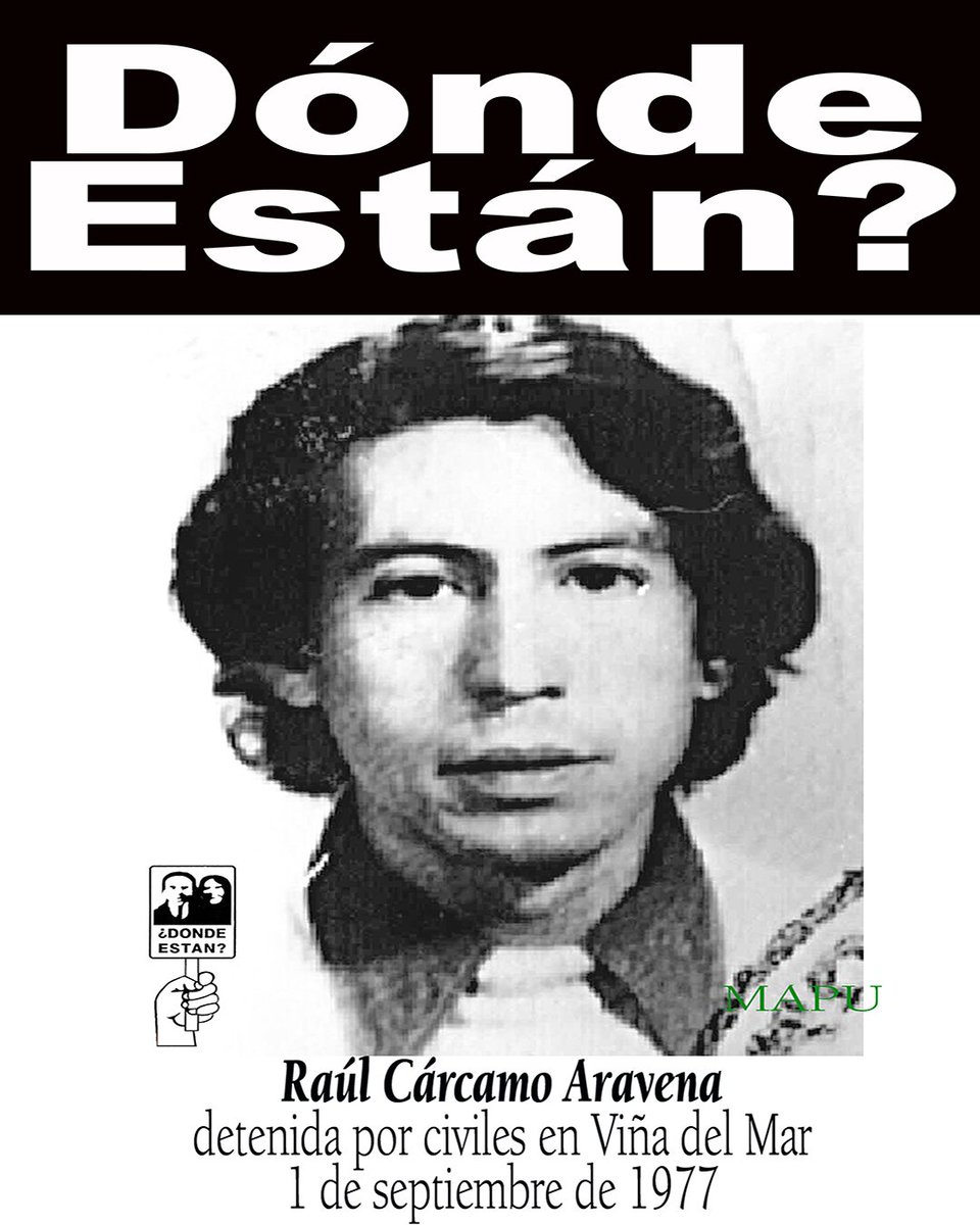 AFDD_oficial's tweet photo. Raúl Iván Cárcamo Aravena, casado, un hijo, militante del MAPU, fue detenido el 1° de septiembre de 1977, en pleno centro de Viña del Mar.
https://t.co/JvDULxb8jB
#Dondestan #verdadyjusticia https://t.co/7ZBOvPgBk1