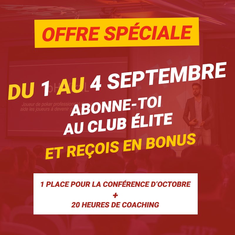 🎁 Gagne 1 ticket de tournoi @pmu_poker de 55€ + 1 mois accès Club Padawan pour rentabiliser 
🎁 RT + SUIS moi + écris ton pseudo PMU Poker en commentaire 
⏱️Tirage au sort vers 1h00 sur le live youtube 
ℹ️ Si tu n’as pas encore de pseudo sur ce site 👉 yohviral.fr/offrepoker