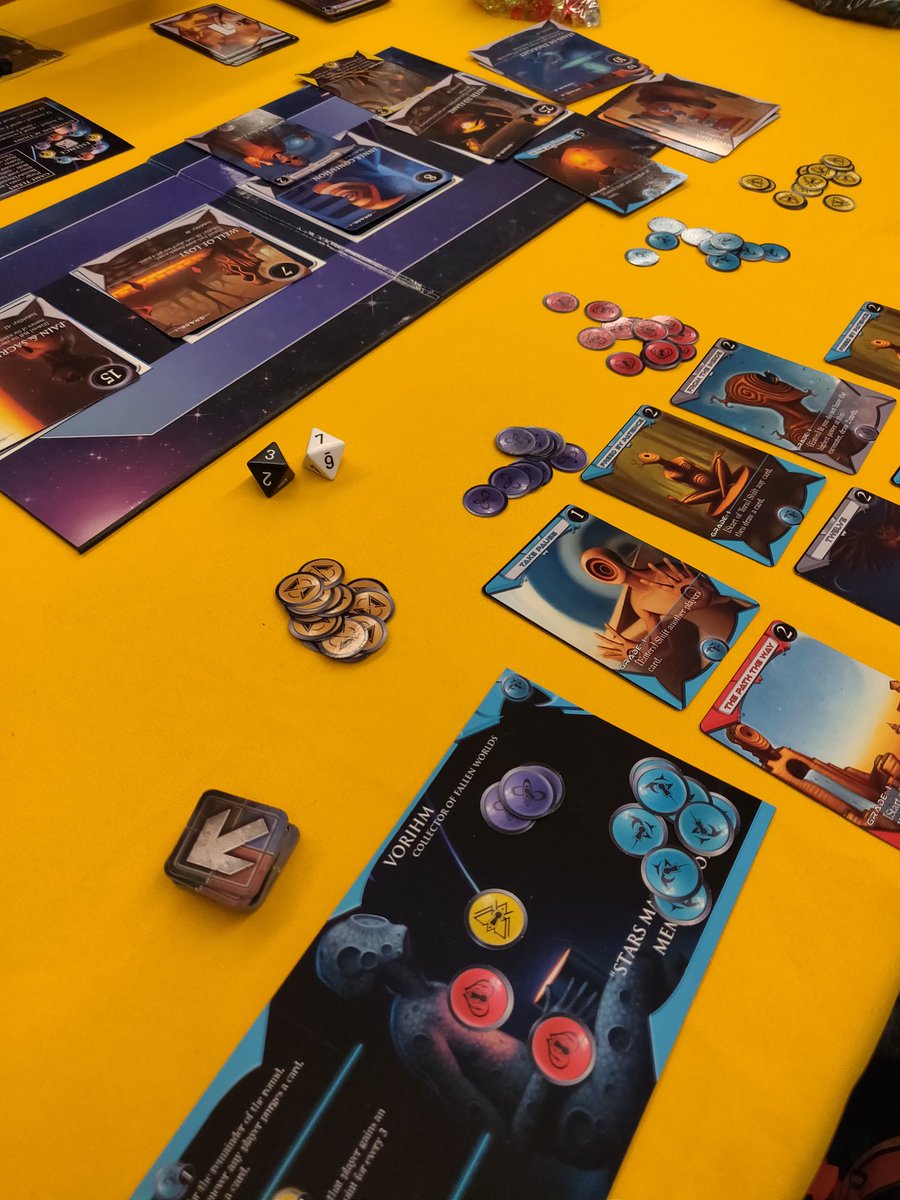 playtestNW's tweet photo. Take a break from the expo floor to playtest a prototype game by indie designers featuring @BalanceEssence   @RDSeattle #TacticalTech @dragonwattgames #RiseoftheGods @SquiddoGames #Intraverse https://t.co/q1OX2onANg