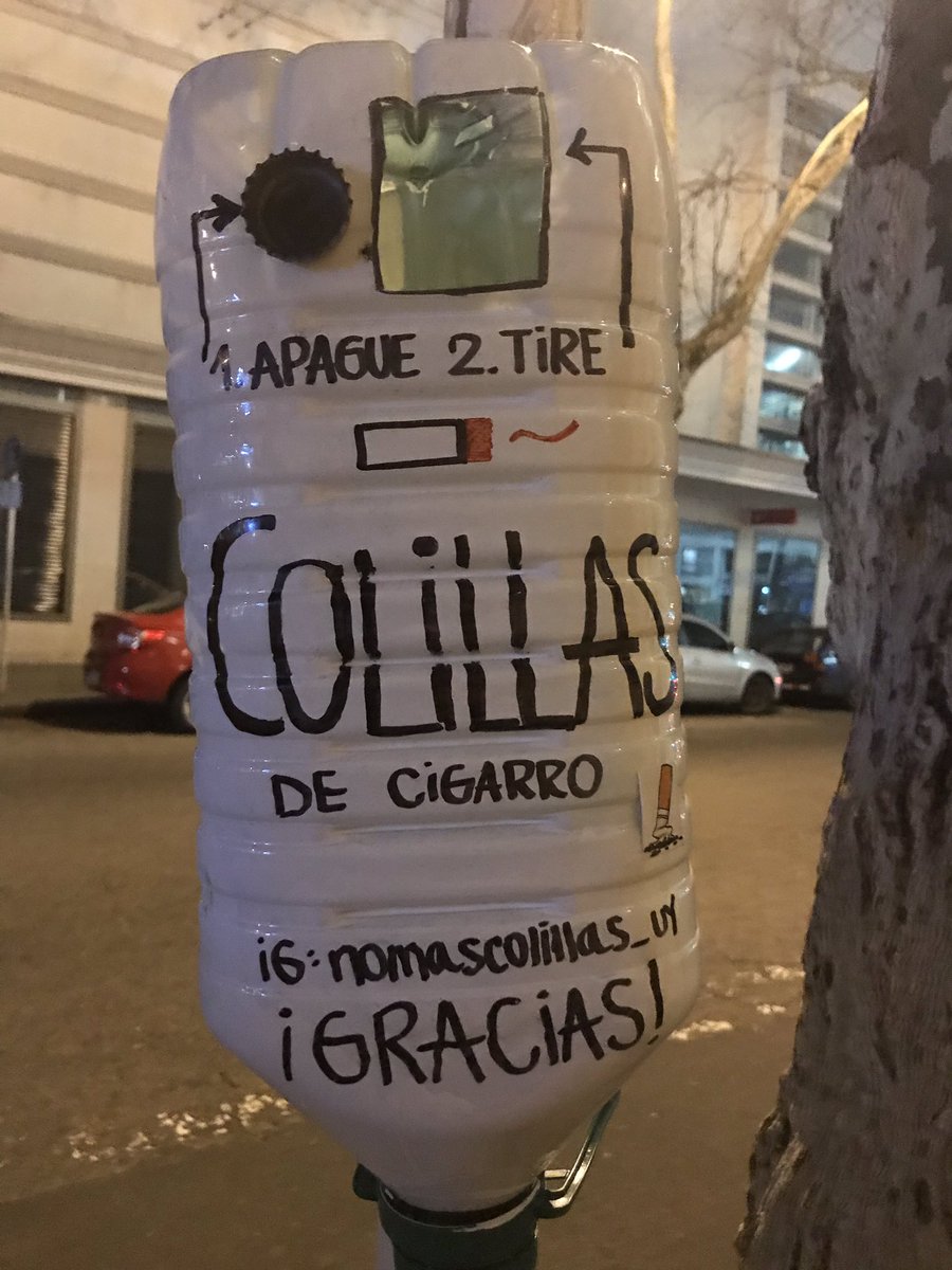 📌 Excelente iniciativa de @nomascolillasuy por varios puntos de Montevideo para evitar arrojar colillas en la calle 🚬

♻️ Es fácil: 
1) Apague
2) Tire 

#nomascolillas #nomascolillasuy