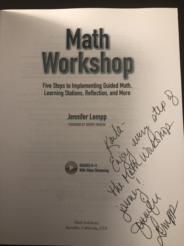 Look at what came in the mail this week! My signed copy of Math Workshop by the one and only <a href="/Lempp5/">Jennifer Lempp</a> #mathworkshop #fangirl #fangirling