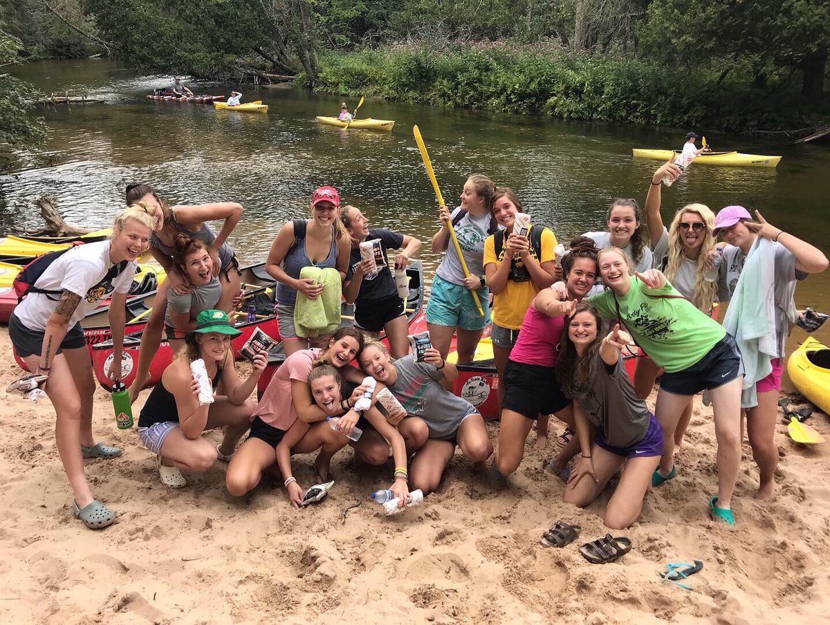 Kayaked &amp; canoed down the Au Train river today as a team
