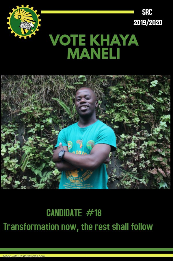 UCT_PASMA's tweet photo. We are back at it again PASMA Philip Kgosana is running in 2019/2020 UCT SRC elections. We are representing 6 tried and tested leadership.
Meet our fourth candidate @azanian
TransformationFirstAndTheRestShallFollow
#Candidate18
#UCTPASMA6 https://t.co/8YtFzJHJ1U
