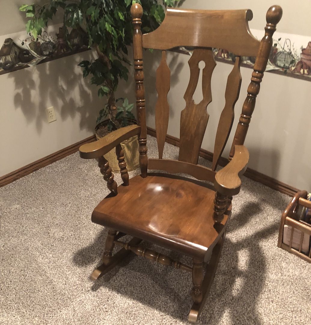 This empty rocker brings back memories of my Mom. Although she's gone, she's far from forgotten...