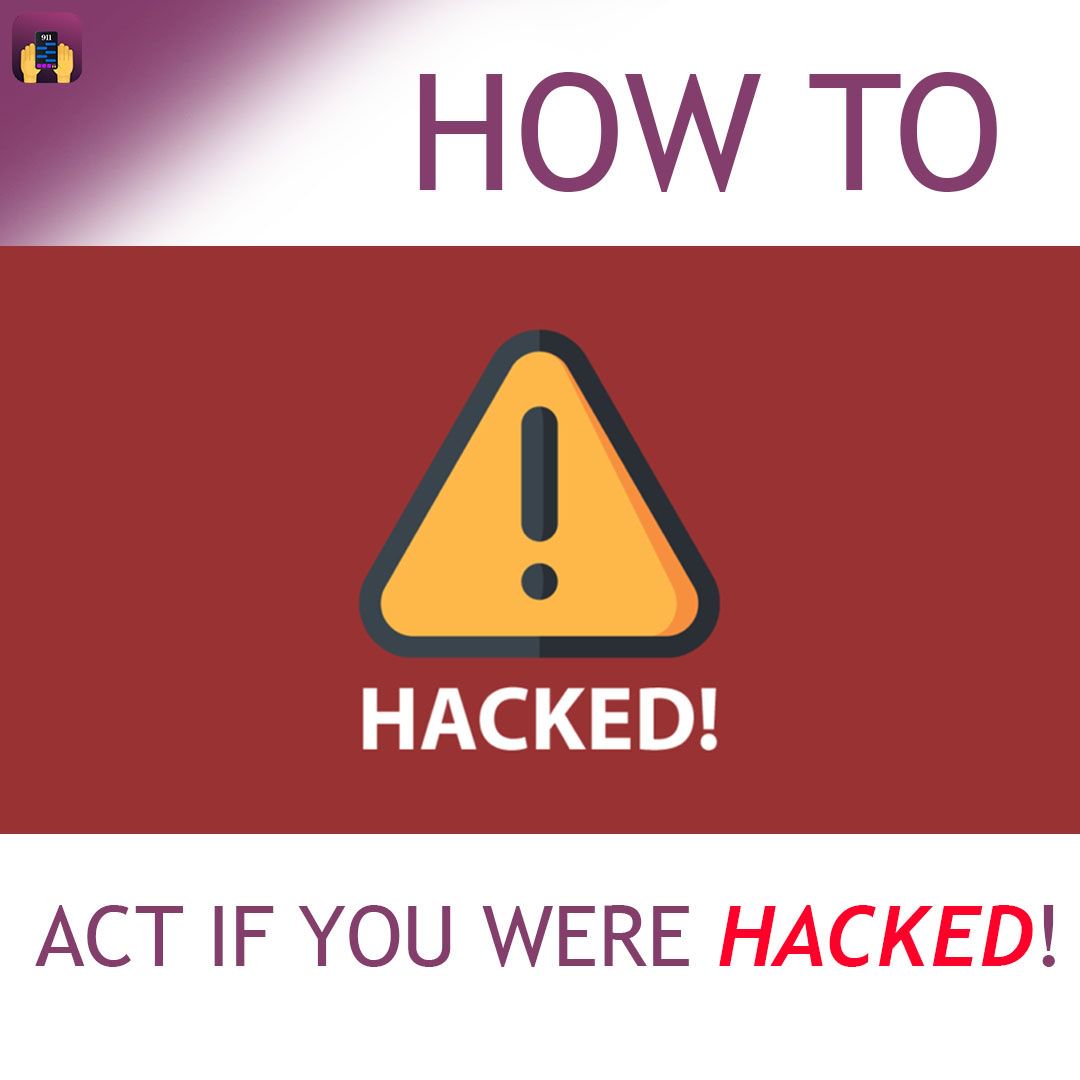 TextTo911's tweet photo. How to act if you are #HACKED!
1. Change #passwords.
2. Delete sensitive data from the hacked account.
3. Tell your friends.
4. Check your bank account.
Stay protected #online!
#CyberSecurity #Hackers https://t.co/NYgEb0MCl0
