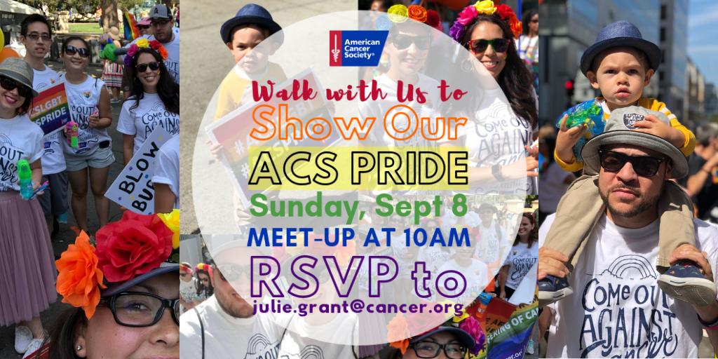 DavidCStempel's tweet photo. Calling all Bay Area #LGBTQ @AmericanCancer volunteers, staff & allies, it's seven days and counting until we show our #ACSPRIDE. Please join us! https://t.co/Cy8Ndkby8B