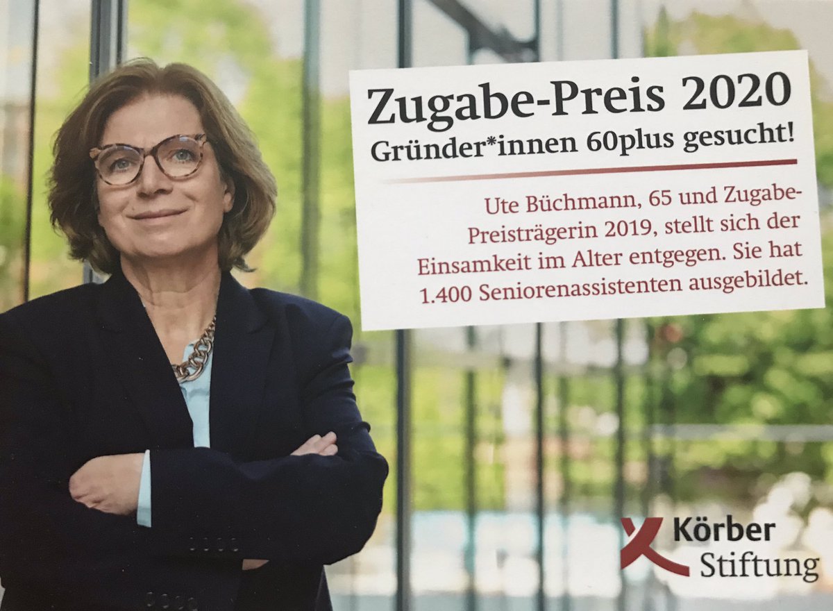 brigittezypries's tweet photo. Gründerinnen 60plus: Bitte bewerben bis Ende des Jahres https://t.co/GIvXW4epV3 bitte RT @simone_menne @TijenOnaran @MeyerVera @AnSiragusano @FemaleOneZero https://t.co/jTH52ak5CJ