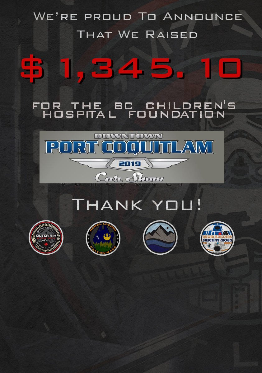 Holy Nerf Herder!!! 

Thank you to all those who visited us at the #pococarshow and supported the <a href="/BCCHF/">BCCH Foundation</a> #Badguysdoinggood