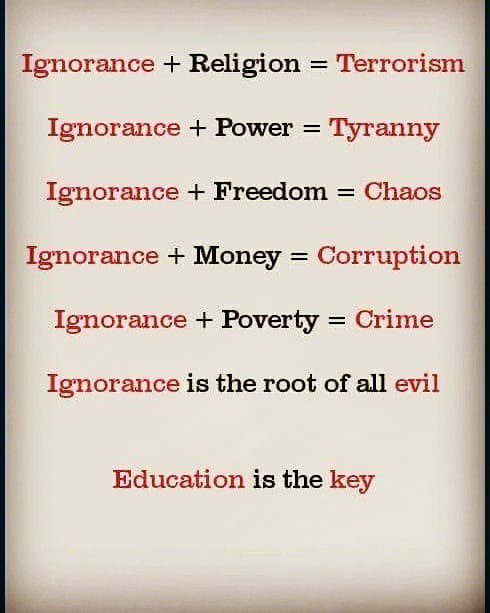 Education is the key!