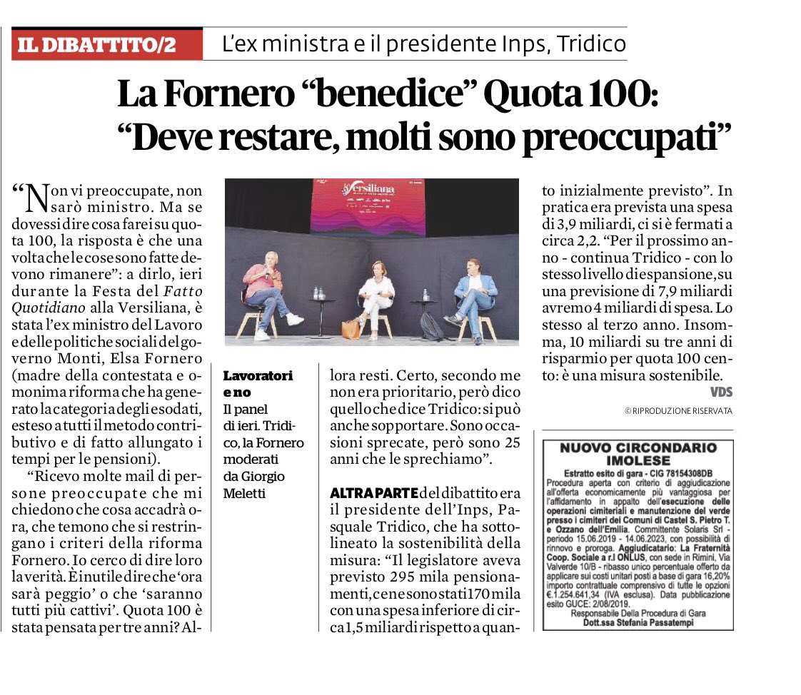 Amaccagno66Anna's tweet photo. Su quota 100 https://t.co/zChRnLag36