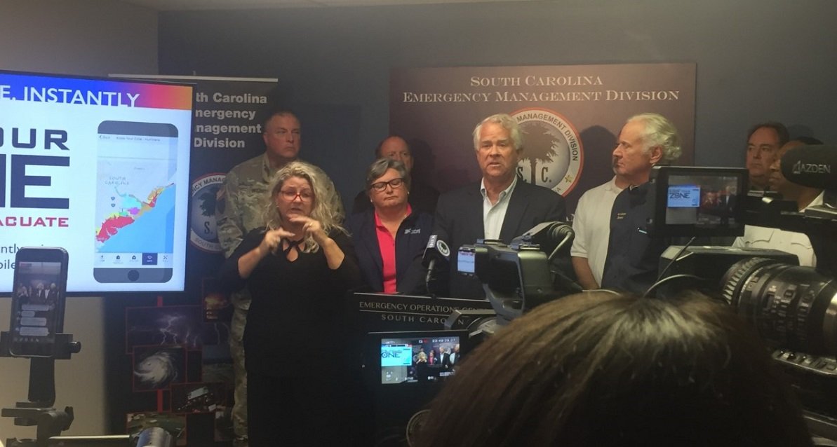 SC_DPH's tweet photo. On Sept. 1, 2019, the Governor issued a Mandatory Medical Evacuation Order for health care facilities regulated by DHEC in the #Dorian evacuation zones.

Read the order and learn more about DHEC hurricane response efforts at https://t.co/ZWPZq5TI7f. https://t.co/6kLiQbcCDy