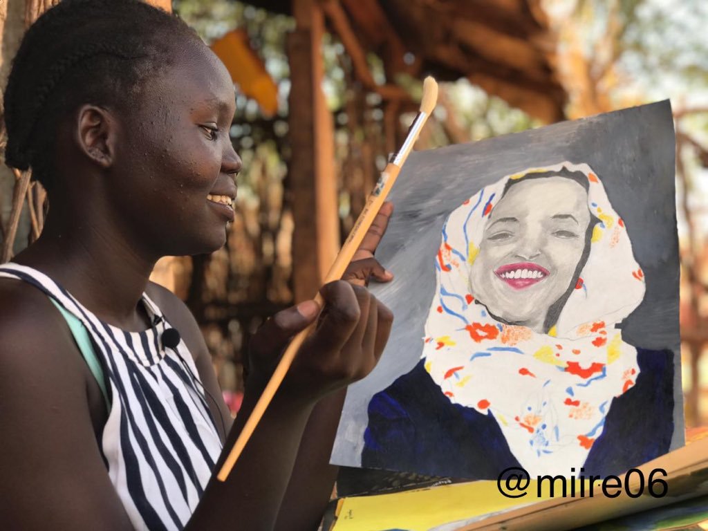 miire06's tweet image. This young lady is one of the most optimistic refugee student i ever met! 

@IlhanMN is her role model