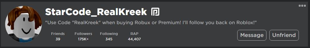 Myusernamesthis Use Code Bacon On Twitter If You Think Its Fake Https T Co Wbhrxxoany - code realkreek on twitter roblox changed the amount of