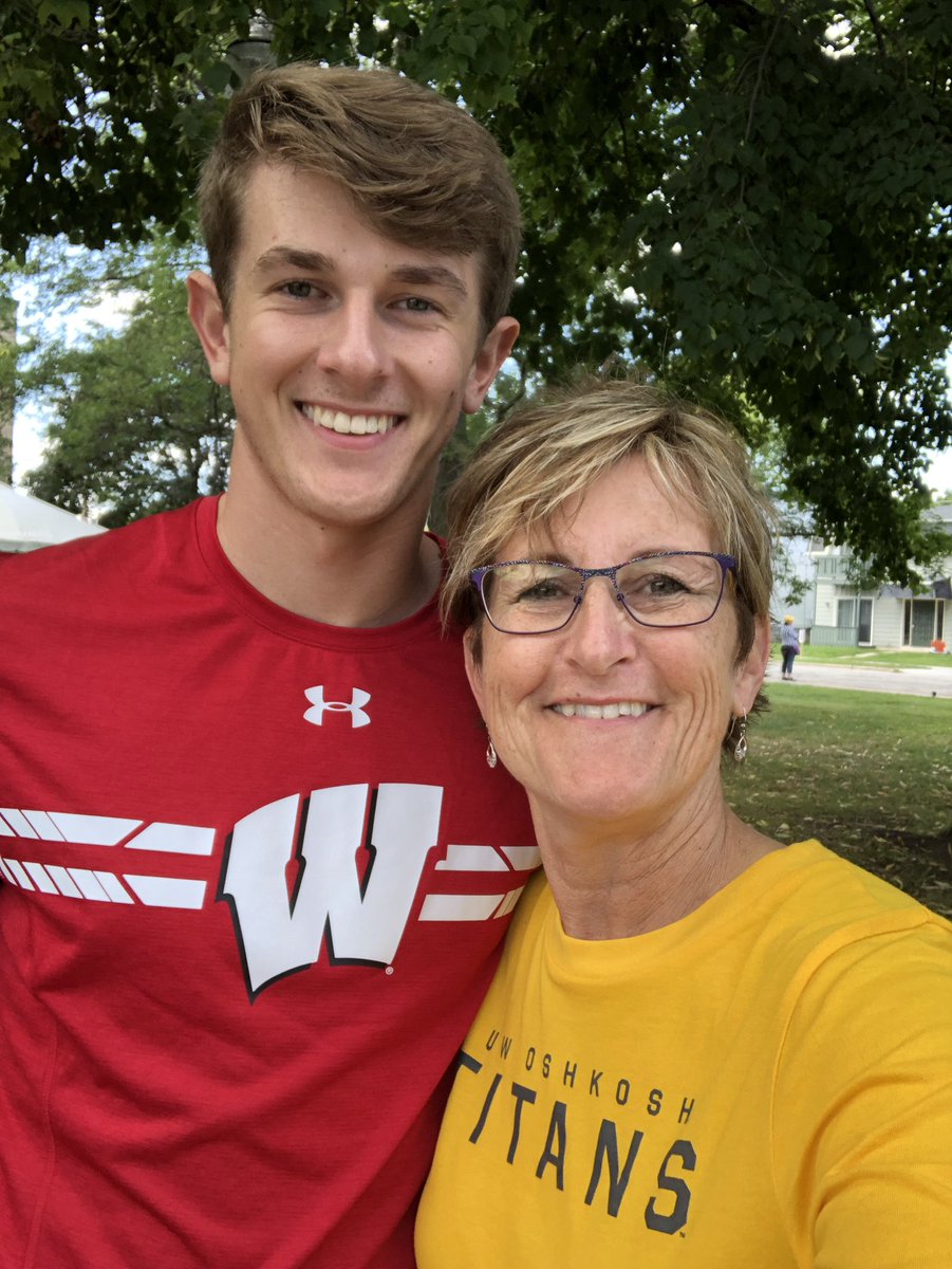 buckybruno's tweet photo. Excited for my son today! #firstdayatcollege. Tough to let go but heβs ready for the next adventure. @AmFamChris https://t.co/Y4d3j4eNkZ