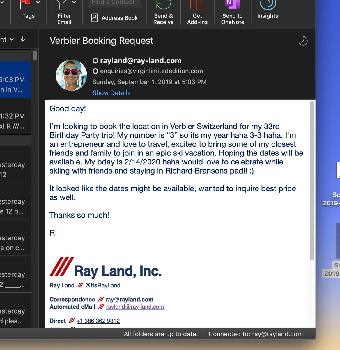 itsRayLand's tweet photo. @richardbranson hey sir just wanted see if you are going to be able to join!!!! A chance encounter with google uncovered my dream location and there was Richard Branson as usual beating us to punch line! LOL! https://t.co/pvkvqi4yTr