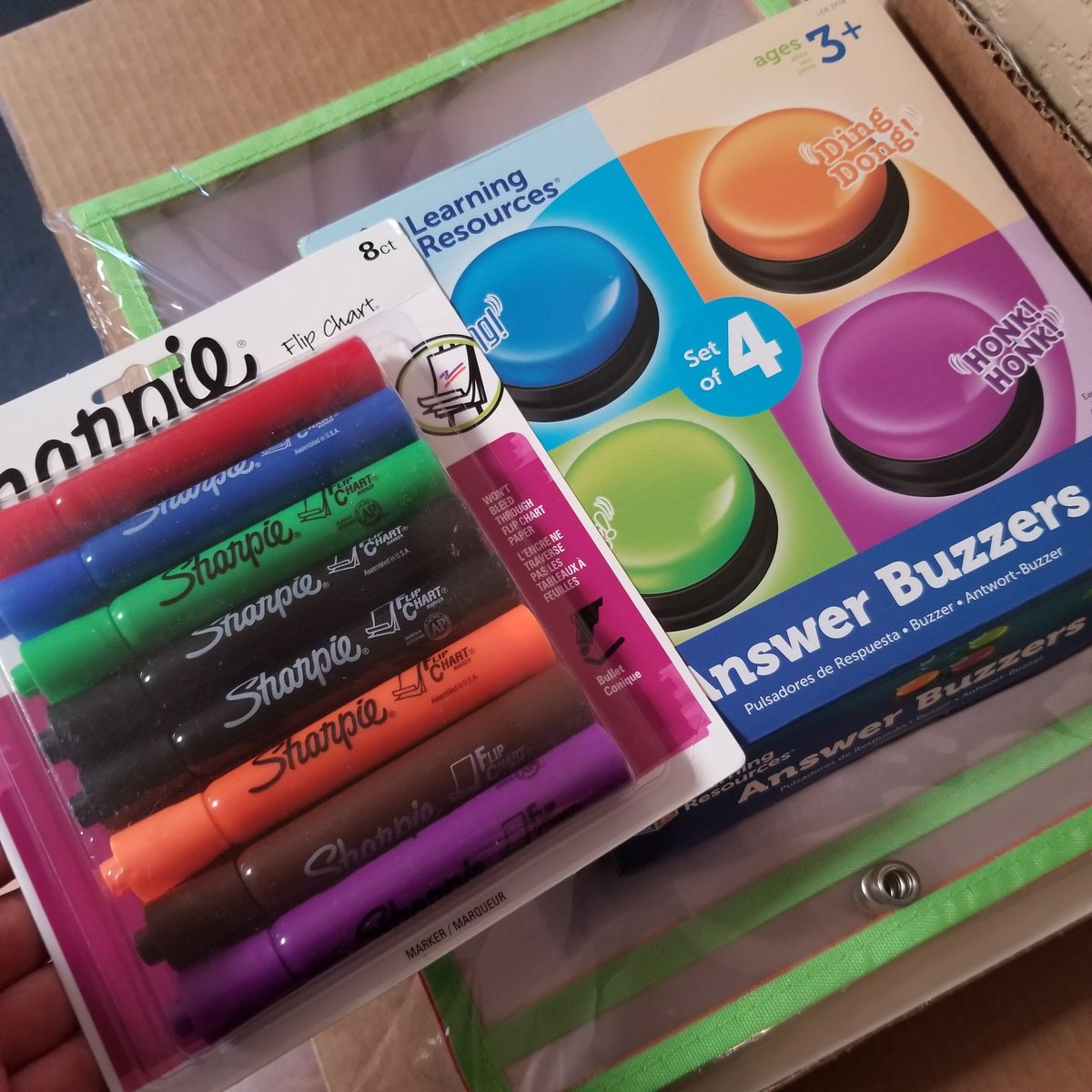 sabrelindz's tweet photo. I got another package today! This one didn't have who it was from! Whoever you are, THANK YOU! 
Just a few more things on my list if anyone can help out or retweet my post! https://t.co/qWEDejWJi1

Thanks again everyone!
#clearthelists
#clearthelistseveryday
#supportateacher https://t.co/YnBlsa1TfI