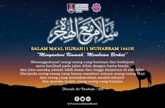 prmuitmpa's tweet photo. Maal Hijrah merupakan salah satu peristiwa penting dlm sejarah Islam, iaitu peristiwa penghijrahan Nabi Muhammad s.a.w & para sahabat dari kota Mekah ke Madinah yg berlaku pd tahun 622 Masihi.
Selamat menyambut Maal Hijrah bagi tahun 1441H.
#initiatingchanges
#towardIslam https://t.co/fBHTfZmglx