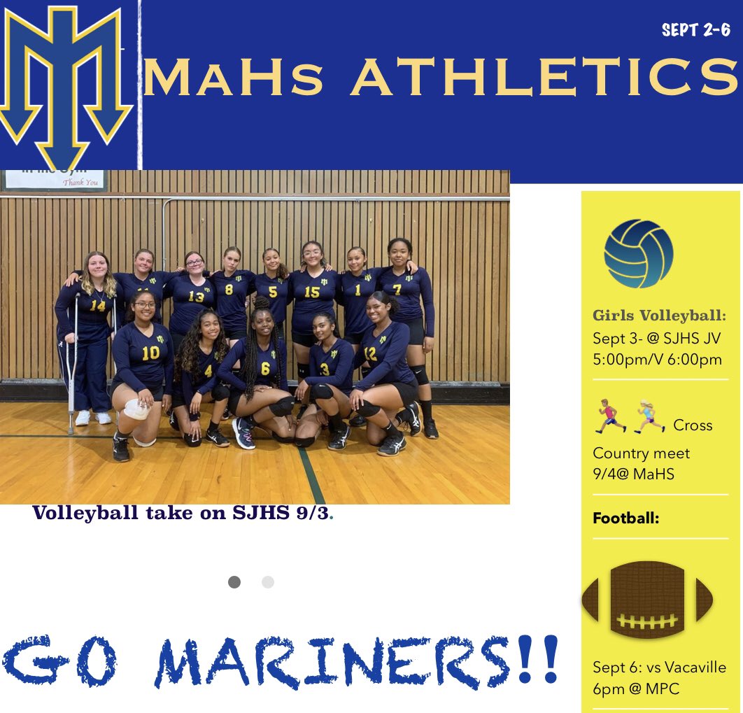MarinaAthletics's tweet photo. Marina High Athletics this week... https://t.co/kkI6Q2rGbs