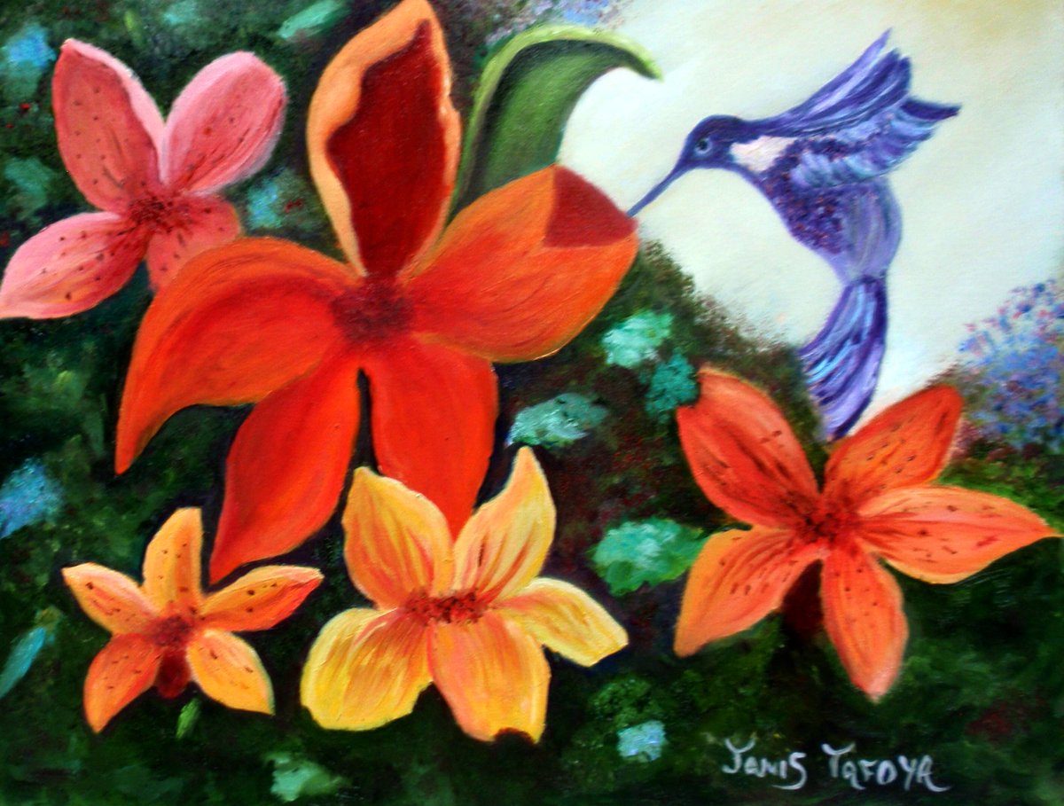 jassit5's tweet photo. https://t.co/WLuJIQqSBd #ArtbyJanisTafoya #original #hummers #Flowers #country #road #haybales #Beecatcher https://t.co/YIqMnTTVLu