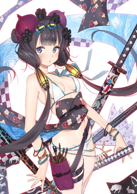 水着北斎デザイン複雑すぎた、、、 