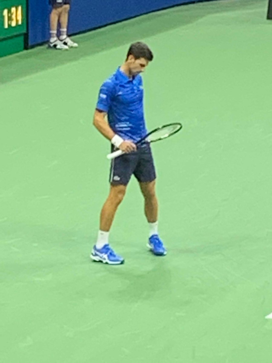 TomGarrett15's tweet image. Goliath is in trouble in this US Open - David is picking up smooth stones to put him away.