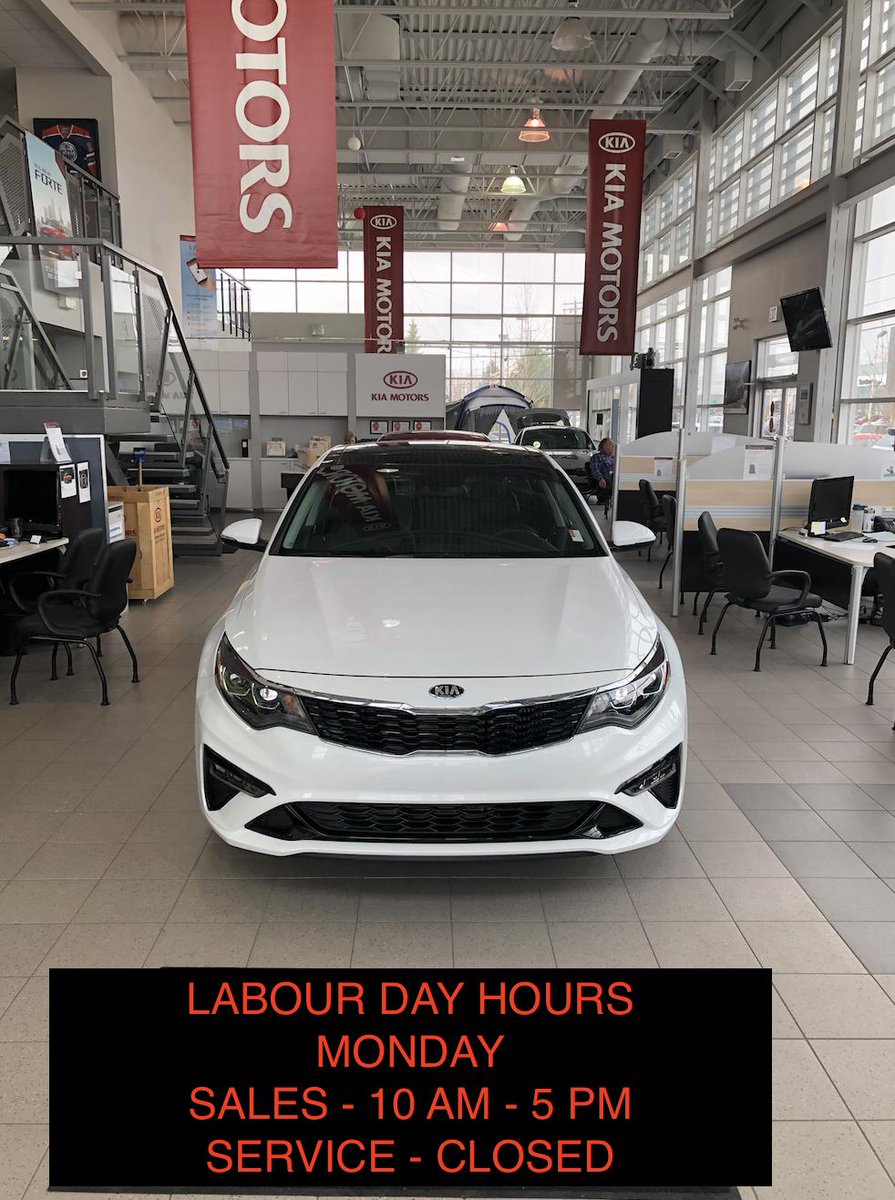 Here are our hours for holiday Monday.  #labourday #kwe #holidayhours