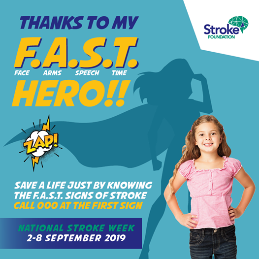 MariaVamvakinou's tweet photo. Be a hero this Stroke Week, share the F.A.S.T. signs of stroke. #strokeweek2019 #FASThero https://t.co/vJfRiAD4TK