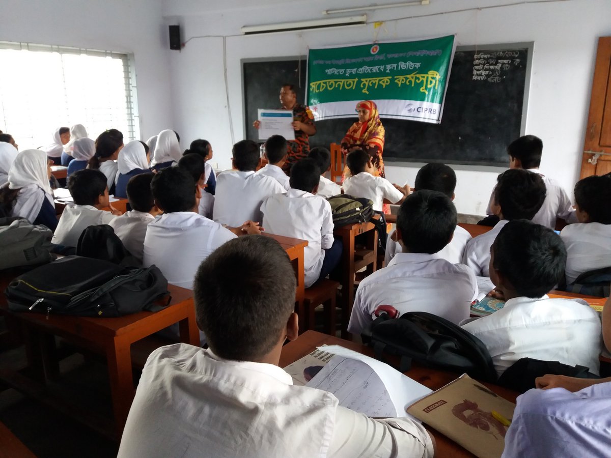 For #drowningprevention, School awareness program is a delightful activity under the #ProjectBHASA. Bangladesh Fire Service &amp; Civil Defence (BFSCD) is doing this amazing job by training the teenage school children on #drowning. <a href="/RNLI/">RNLI</a> <a href="/CIPRB/">CIPRB</a> <a href="/georgeinstitute/">The George Institute for Global Health</a> #DrowningIsPreventable