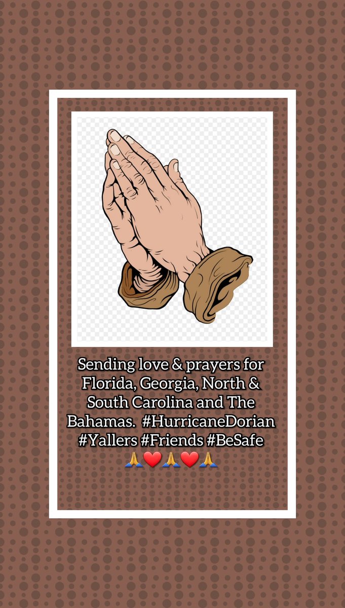 psuesma's tweet photo. Prayers for all #Yallers, friends &amp; family affected by #Dorian.  #BeSafe https://t.co/NLPcsJvJBp