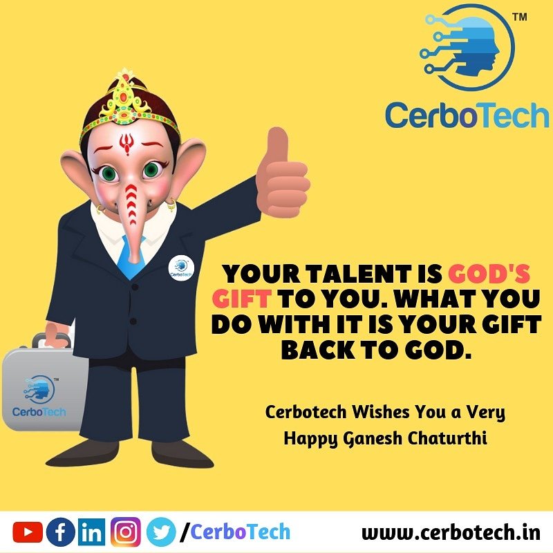 cerbotech's tweet photo. Big Head THINK BIG,
Large Ears LISTEN MORE,
Small Mouth TALK LESS,
May Lord Ganesha Bless You on This Ganesh Chaturthi.
Wish you a very happy ganesh chaturthi from Cerbotech Education Pvt Ltd
#GaneshChaturthi2019 #cerbotech #ganesha #godblessyou #ganpatibappamorya https://t.co/6jloijpd6H