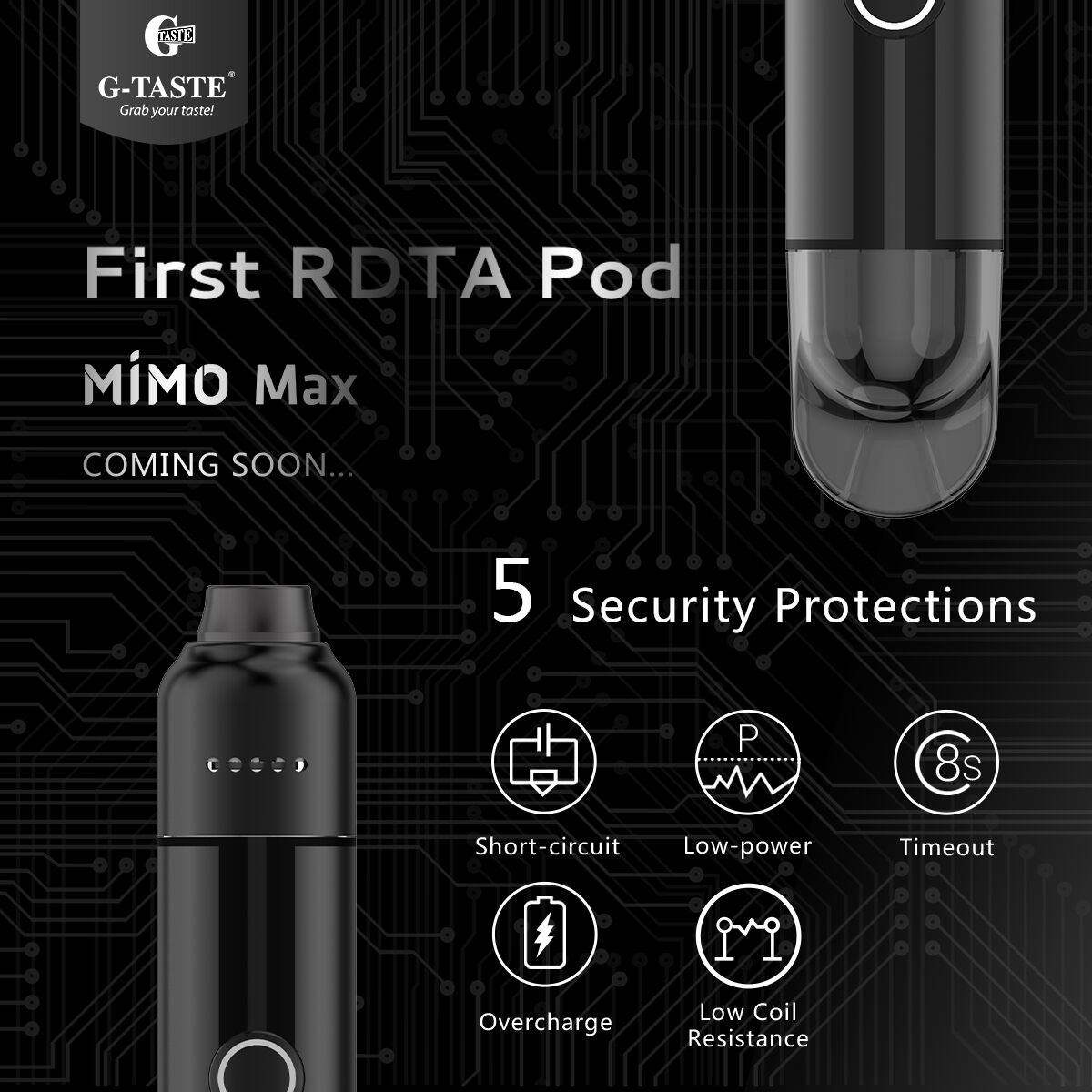 G Taste Multiple Protections For The Mimo Max Which Can Avoid Potential Risks And Provide You A Safer Vaping Trip Gtaste Mimokit Gtastemimo Vapegiveaway Gtasteofficial Newlikegirl Vapehooligans Vape Vapers