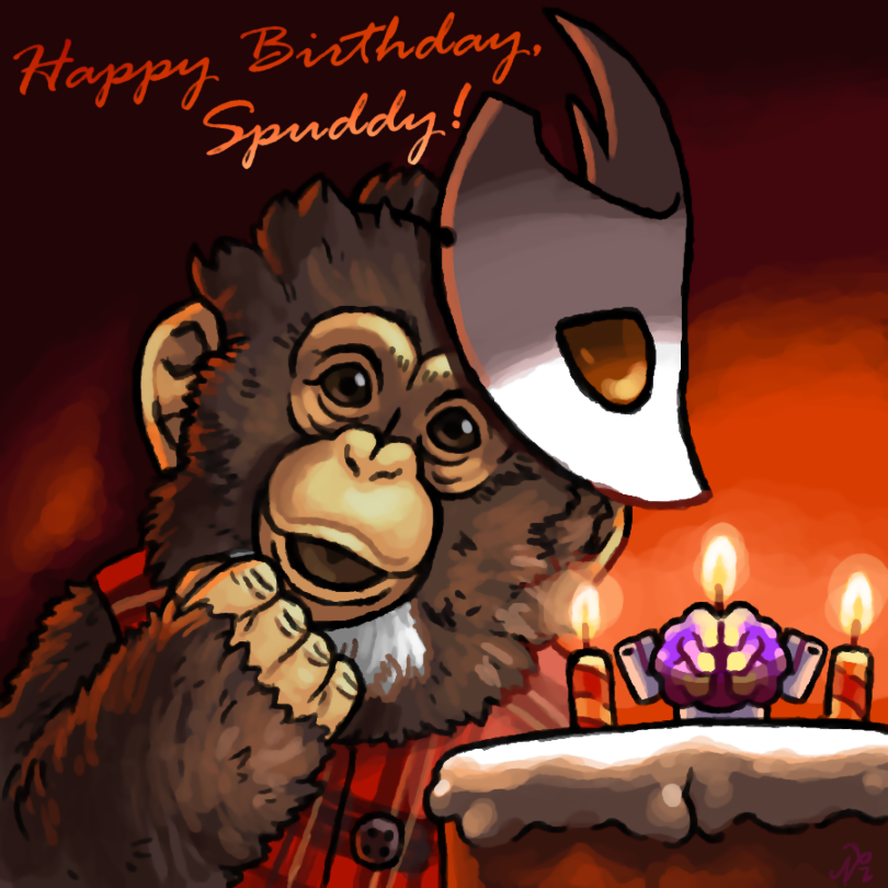 Tonight's doodle is for the one and only @TheSpudHunter -  Happy birthday! You're an all-around good dude and I'm lucky to know you.