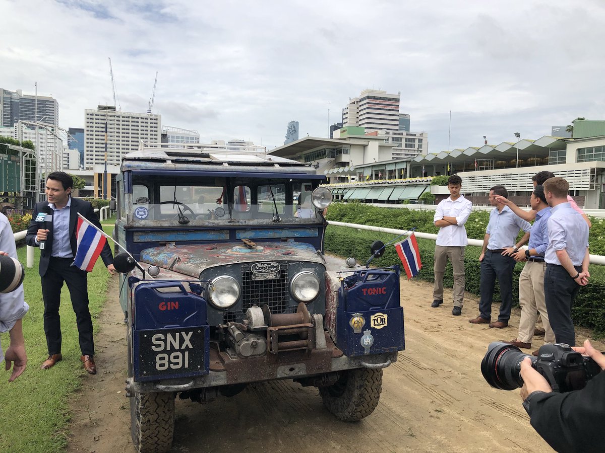 uktradeinthai's tweet photo. Stay tuned on @ukinthailand for more on @thelastoverland here in #Bangkok! We’re beyond excited to meet the original #Oxford &amp; the team  arriving at the #RBSC along with all the 🇹🇭 #LandRover fanatics supporting them throughout their #adventure @tradegovukASEAN @brijdavidson https://t.co/D2isZWHYfy