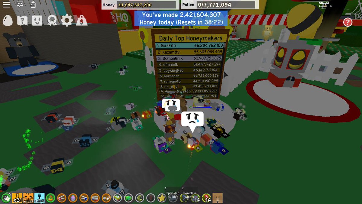 RNG_Necromancer's tweet photo. I literally just farmed for like three hours yesterday xd, at least I got on the leaderboard at least :D https://t.co/6HMexjzlaT
